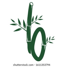 Template design logo bamboo. Vector illustration of icon