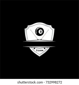 template design logo billiard, vector logo design