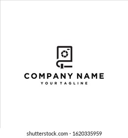 Template design logo Camera and book in one logo