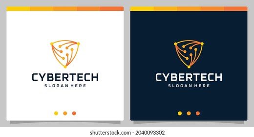 Template design logo cyber tech or futuristic tech circuit board abstract logo template.