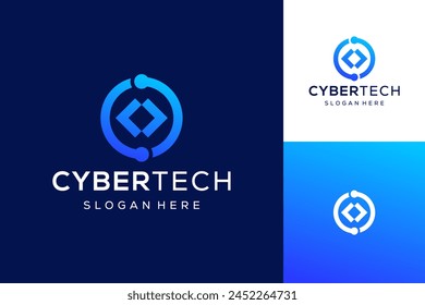 Vorlage Design Logo Cyber Tech Abstrakte Logo Vorlage