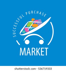 template design logo market. Vector illustration of icon