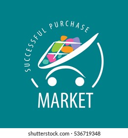 template design logo market. Vector illustration of icon
