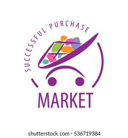mercado del logotipo de diseño de plantilla. Icono de ilustración vectorial