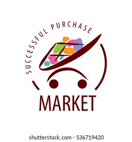 template design logo market. Vector illustration of icon