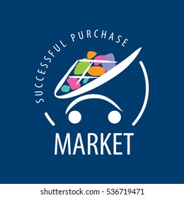 template design logo market. Vector illustration of icon