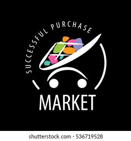 template design logo market. Vector illustration of icon