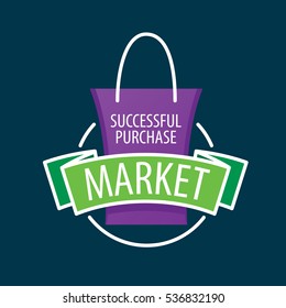 template design logo market. Vector illustration of icon