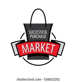template design logo market. Vector illustration of icon
