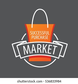 template design logo market. Vector illustration of icon