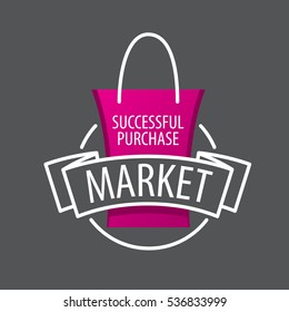 template design logo market. Vector illustration of icon