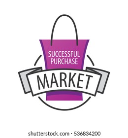 template design logo market. Vector illustration of icon