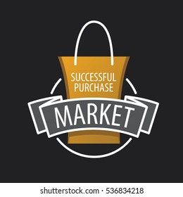 template design logo market. Vector illustration of icon