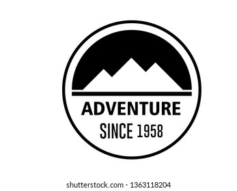 Template Design for Logos and Icons About Adventure, Travel, Mountain, Hiking and for Other Projectors