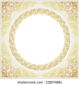 Template for design with luxury style border.