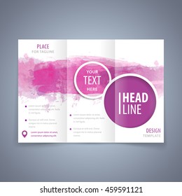 template design magazines vector fashionable ad poster or tri crease insert design pattern with magenta watercolor texture template design magazines color texture colourful abstract background scene p
