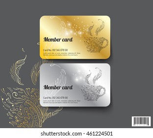 Template design member card. suitable use for coffee business and others.vectro file