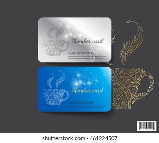 Template design member card. suitable use for coffee business and others.vectro file