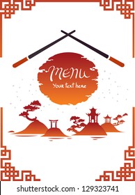 Template Design of Menu: Abstract Landscapes