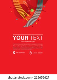 Template design modern background red vector