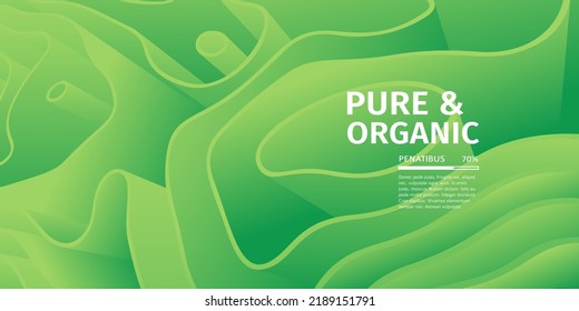 Template design of modern  banner with a backdrop of an abstract color geometric form.  Futuristic waves layout for flyer or brochure. Abstract background wave shapes. Vector