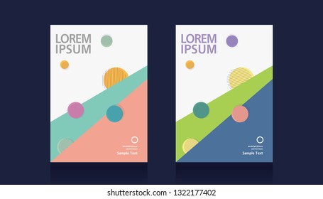 Template for the design of modern covers with a background of an abstract color pastel gradient. Book cover design. Annual report layout. Brochure, catalog. Vector illustration.