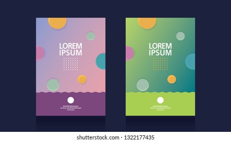 Template for the design of modern covers with a background of an abstract color pastel gradient. Book cover design. Annual report layout. Brochure, catalog. Vector illustration.