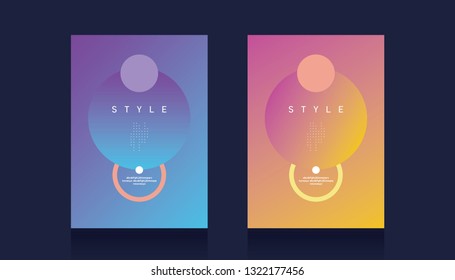 Template for the design of modern covers with a background of an abstract color pastel gradient. Book cover design. Annual report layout. Brochure, catalog. Vector illustration.