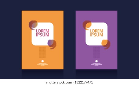 Template for the design of modern covers with a background of an abstract color pastel gradient. Book cover design. Annual report layout. Brochure, catalog. Vector illustration.