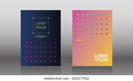 Template for the design of modern covers with a background of an abstract color pastel gradient. Book cover design. Annual report layout. Brochure, catalog. Vector illustration.