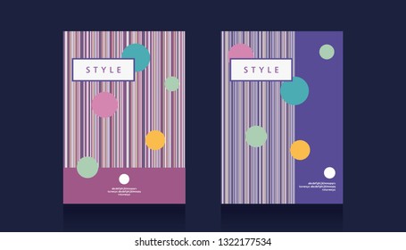 Template for the design of modern covers with a background of an abstract color pastel gradient. Book cover design. Annual report layout. Brochure, catalog. Vector illustration.