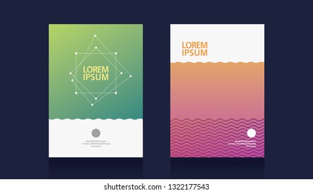 Template for the design of modern covers with a background of an abstract color pastel gradient. Book cover design. Annual report layout. Brochure, catalog. Vector illustration.