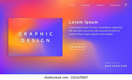 template design for new product display with violet, blue, yellow and orange gradient blur background. for displaying website banners, landing pages, displaying product advertisements, presentation