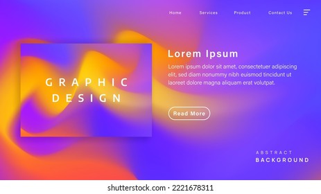 template design for new product display with violet, blue, yellow and orange gradient blur background. for displaying website banners, landing pages, displaying product advertisements, presentation