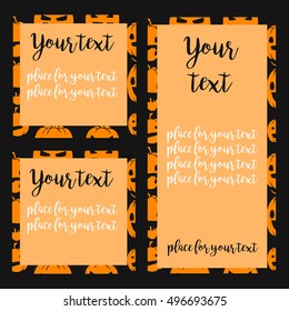 Template design on the theme of Halloween and space for text