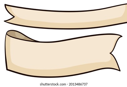 Template-Design mit einem Paar Bänder im Cartoon-Stil mit verschiedenen Größen.