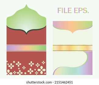Template design paper with red colors