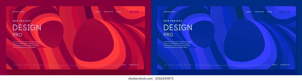 Vorlage für die Gestaltung und Platzierung von Text. Eine Illustration zum Posten von Informationen. Moderne stylische Grafiken mit geometrischen Formen. Eine Internetseite.