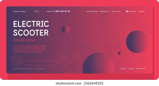 Template for the design and placement of text. Modern stylish graphics with geometric shapes. A page for the Internet.
