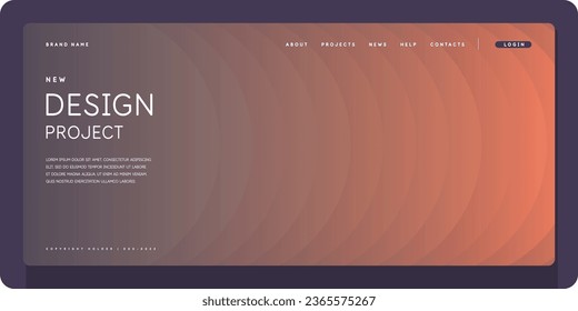 Plantilla para el diseño y colocación del texto. Gráficos modernos y elegantes con formas geométricas. Una página para Internet.