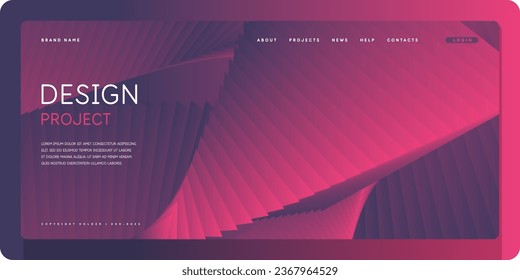Template for the design and placement of text. Modern stylish graphics with geometric shapes. A page for the Internet.