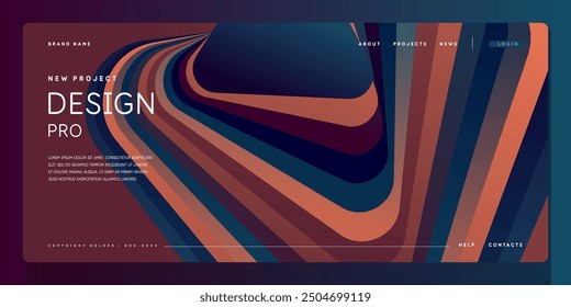 Template for the design and placement of text. Modern stylish graphics with geometric shapes. A page for the Internet.