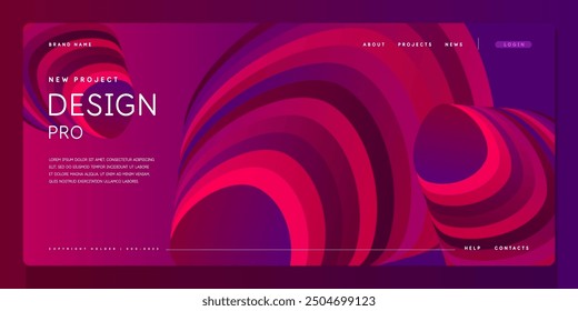 Template for the design and placement of text. Modern stylish graphics with geometric shapes. A page for the Internet.