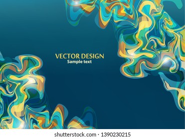 Template design for presentation, cover, flyer, banner with wavy stripes in modern style. Abstract backgrounds with distortion of geometric shapes. Space for your text. Vector illustration