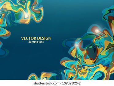 Template design for presentation, cover, flyer, banner with wavy stripes in modern style. Abstract backgrounds with distortion of geometric shapes. Space for your text. Vector illustration