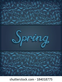 Template design for printing on a spring theme with floral pattern. Vector eps 10 