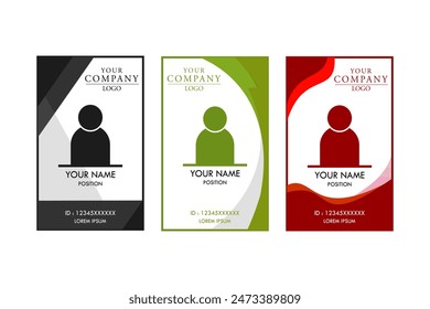 Template design professional id card, student id card, official id card, business id card