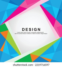 Template design for promotional media with geometric style
