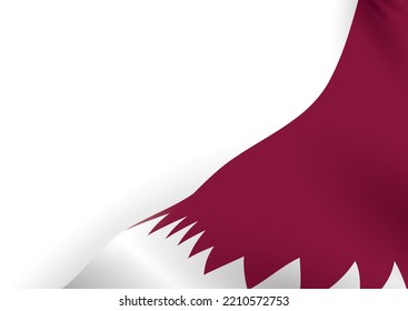 Template design with Qatar flag decorating the right side. Design in gradient effect.
