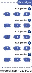 Template design for questions and answers
